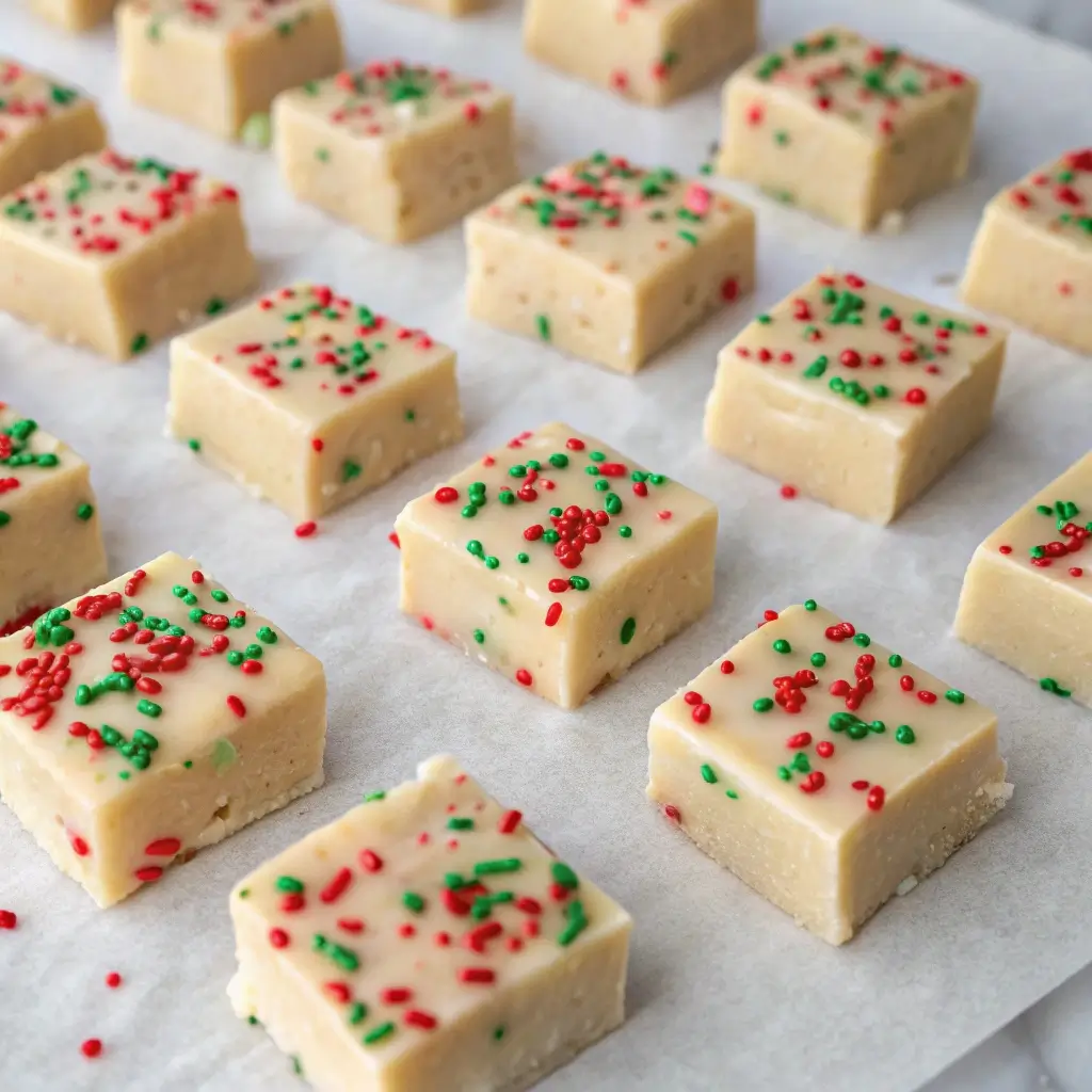 Sugar Cookie Fudge with Sprinkles