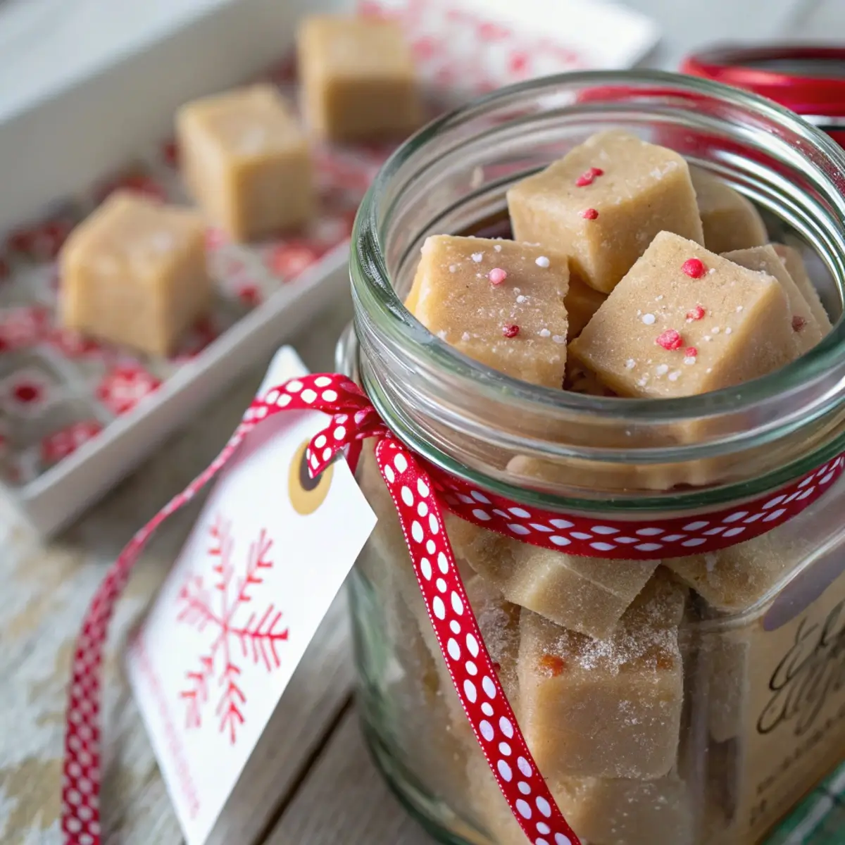 Sugar Cookie Fudge in a Jar (Giftable Dessert)