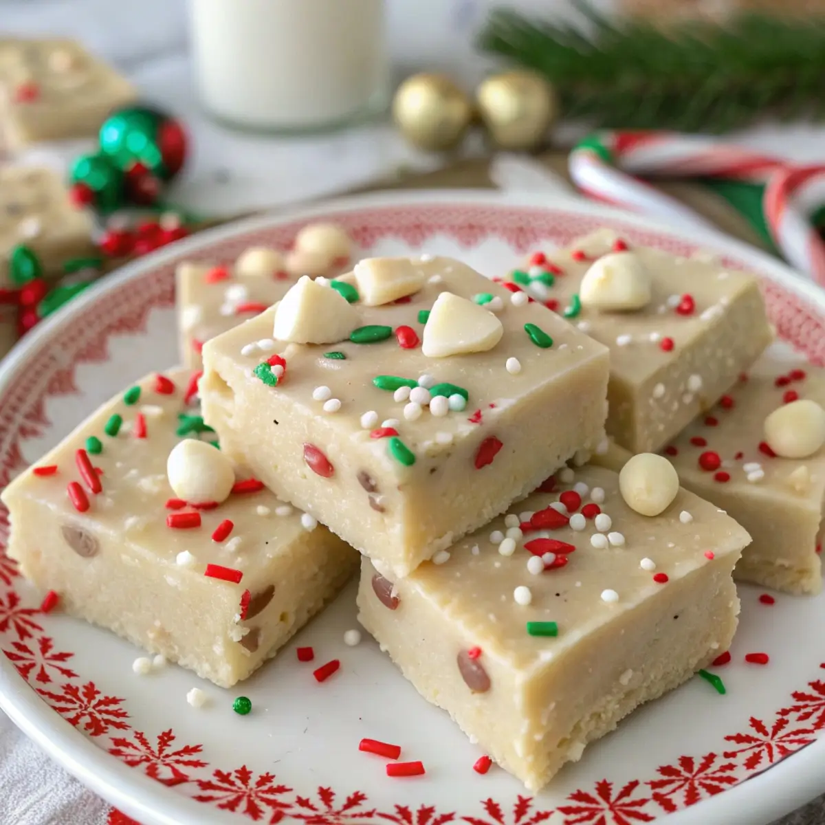 Easy Sugar Cookie Fudge with White Chocolate Chips