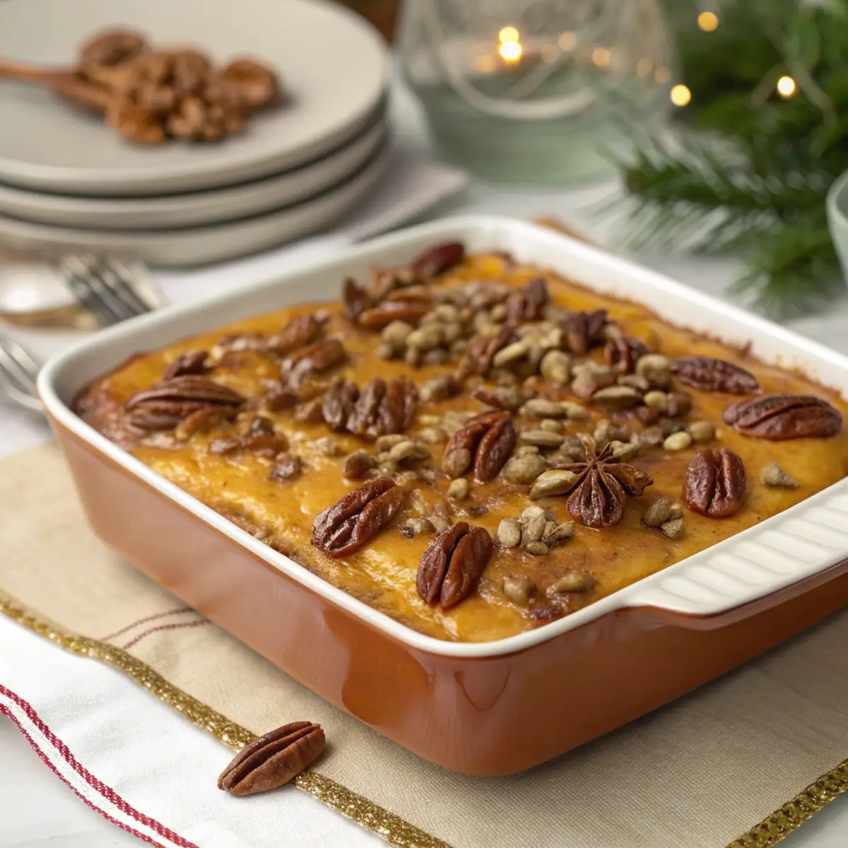 Sweet Potato Casserole with Maple Glaze