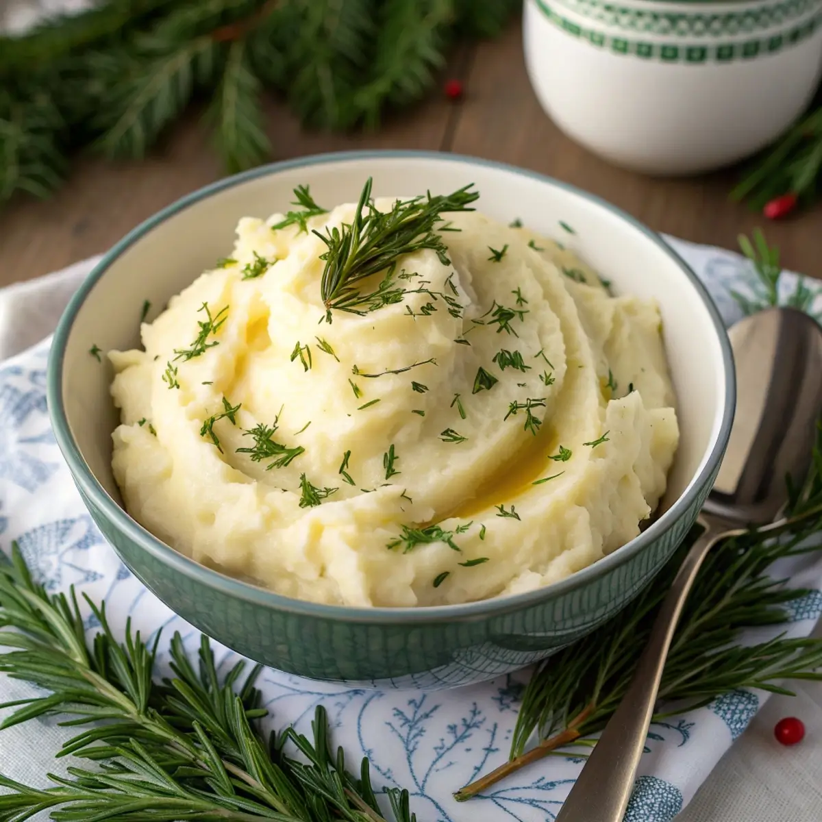 Creamy Herb Mashed Potatoes (Holiday Style)