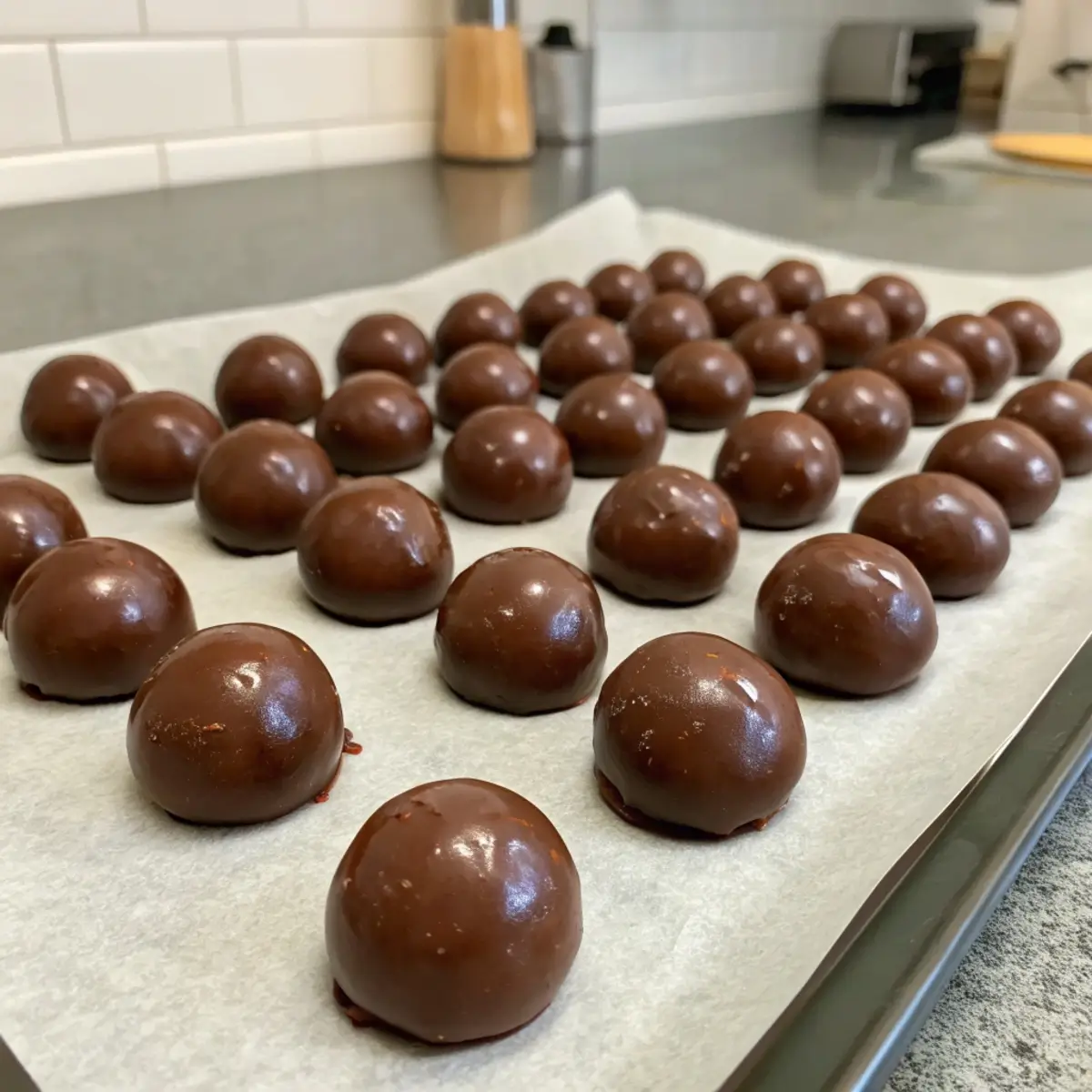 Peanut Butter Chocolate Balls (No Butter)