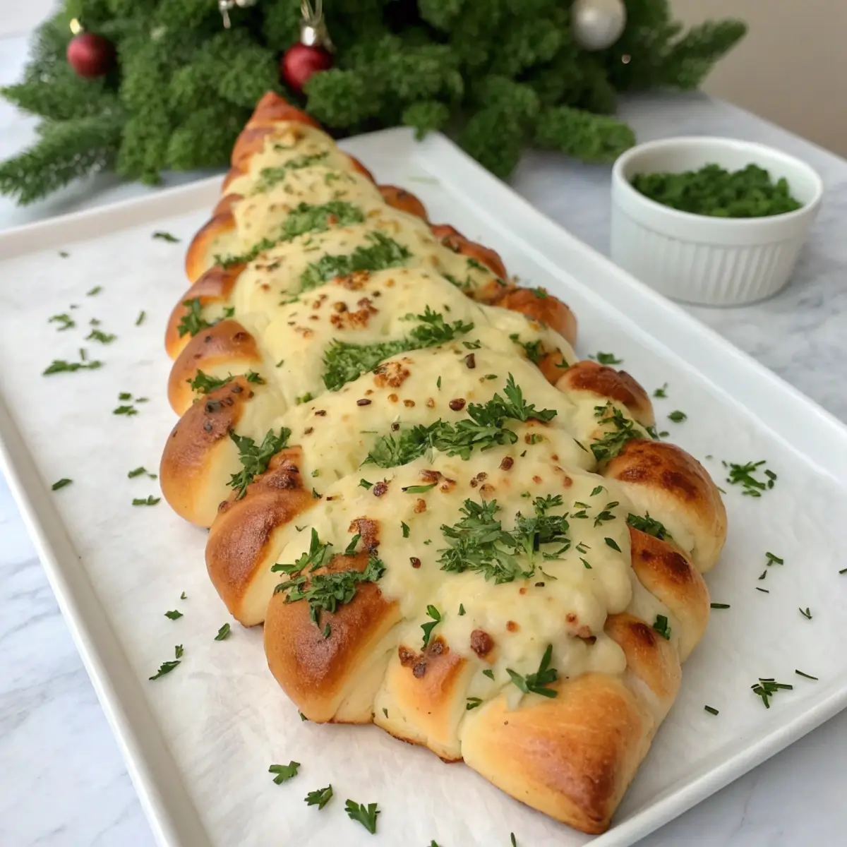 Christmas Tree Pull Apart Bread