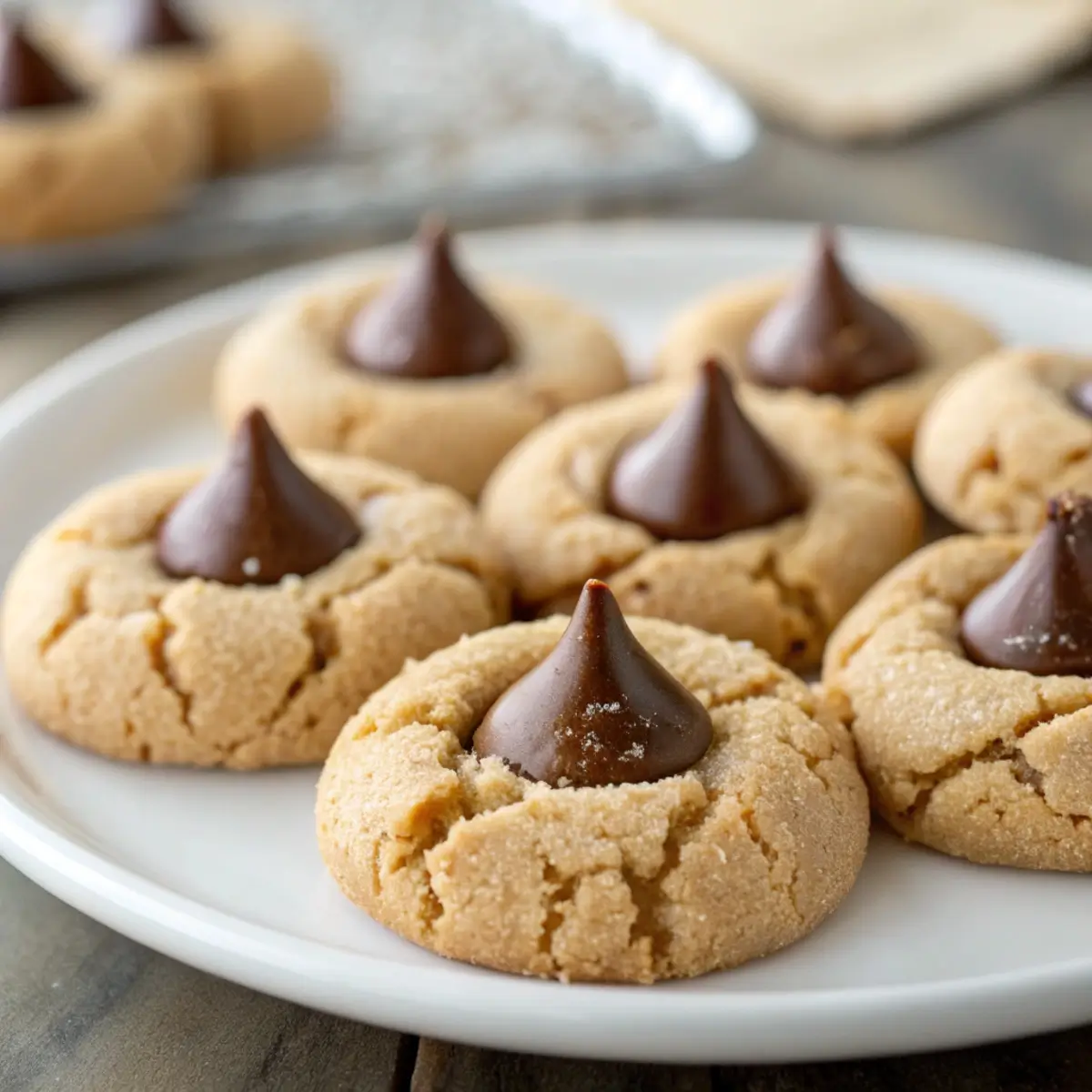 Soft Peanut Butter Blossom Cookies