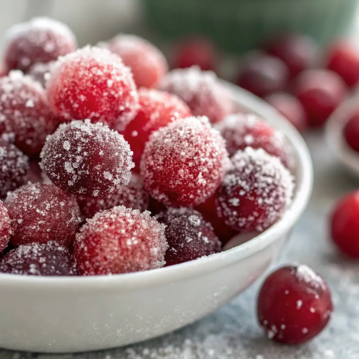 Simple 2-Ingredient Sugared Cranberries