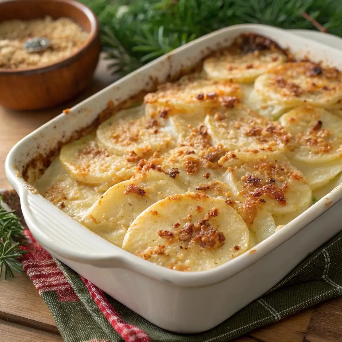 Cheesy Gruyere Scalloped Potatoes (Christmas Table)