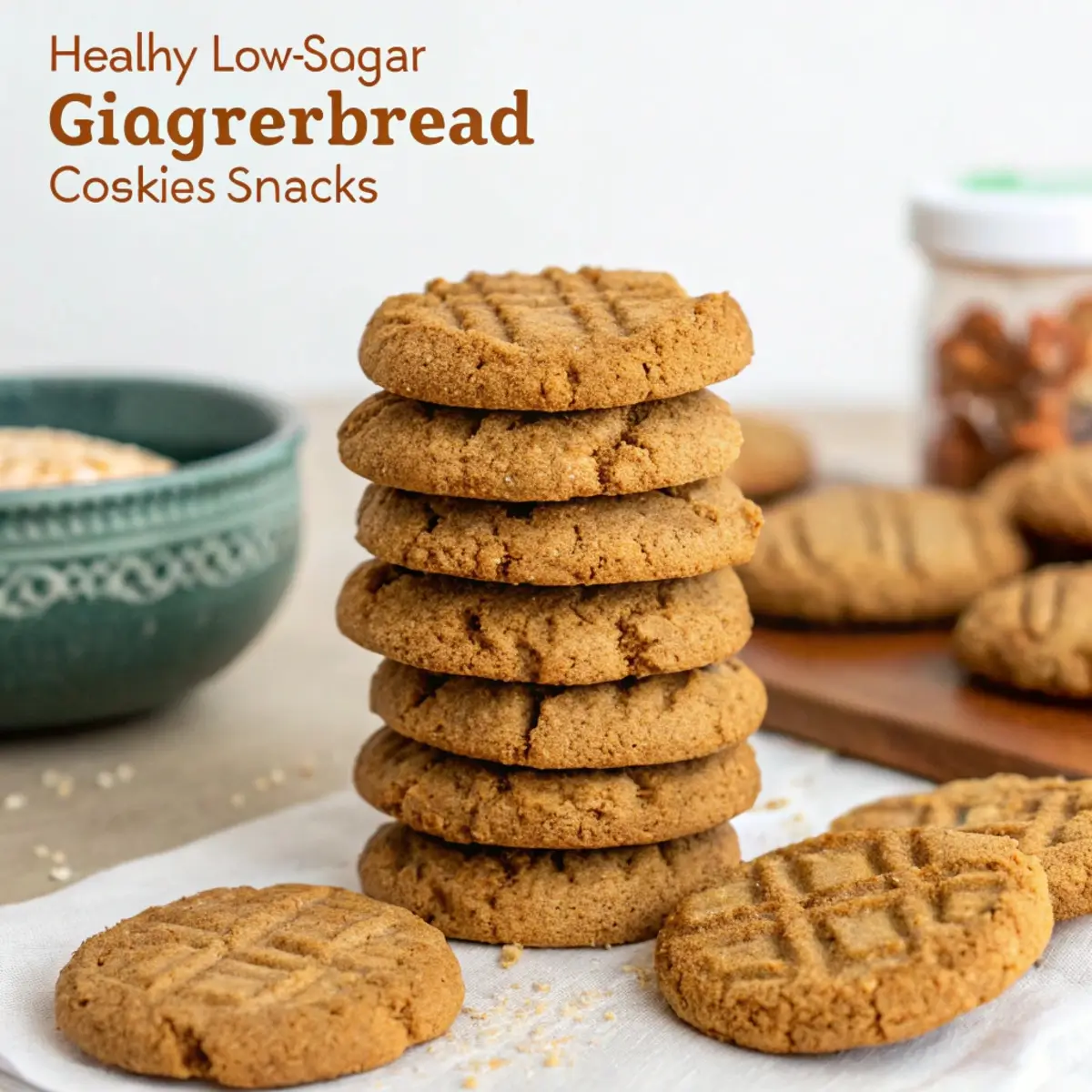 Healthy Gingerbread Cookie Meal Prep Snacks