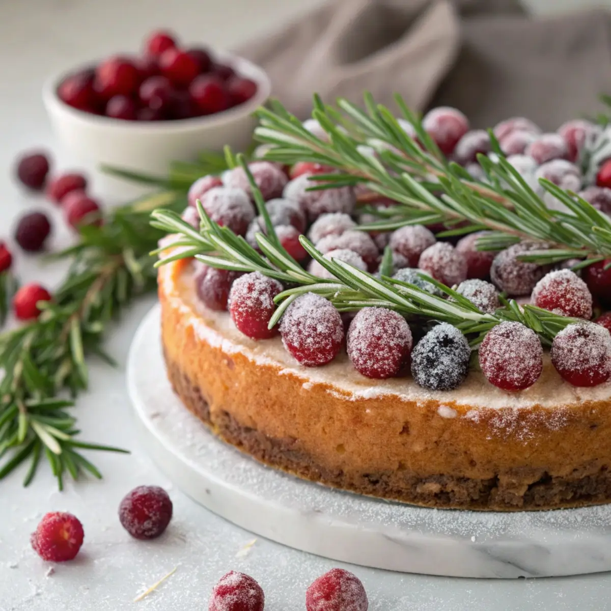 Cranberry Christmas Dessert Garnish