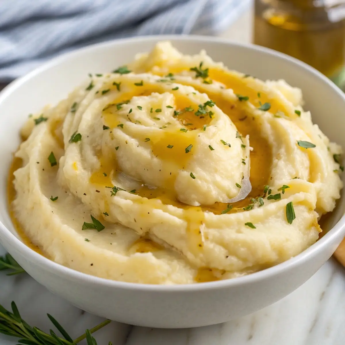 Garlic Herb Butter Mashed Potatoes