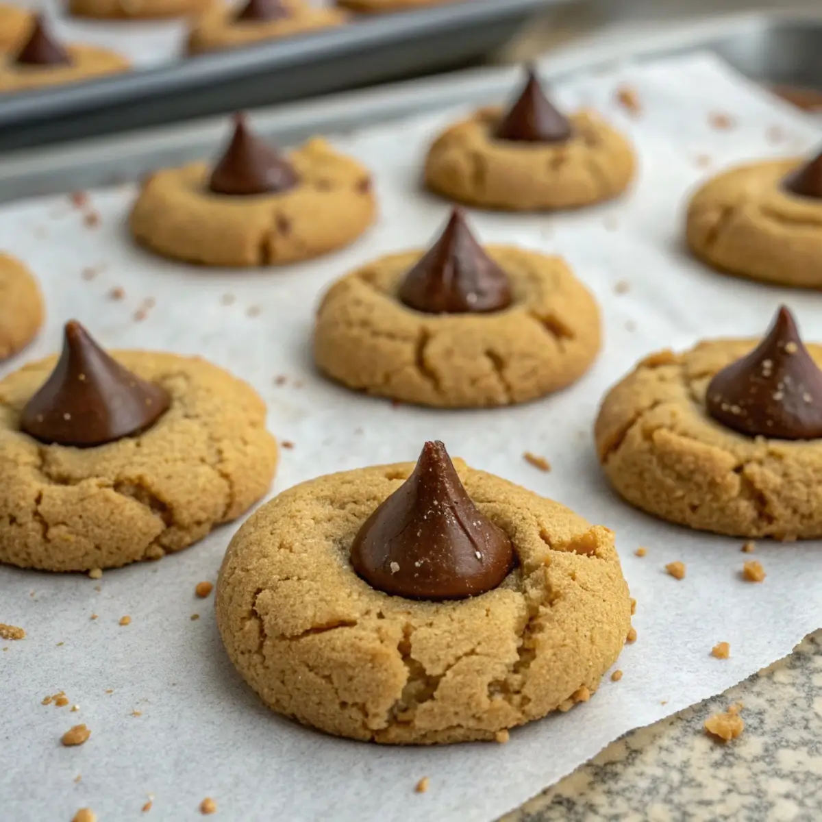 Hershey Kiss Peanut Butter Cookies