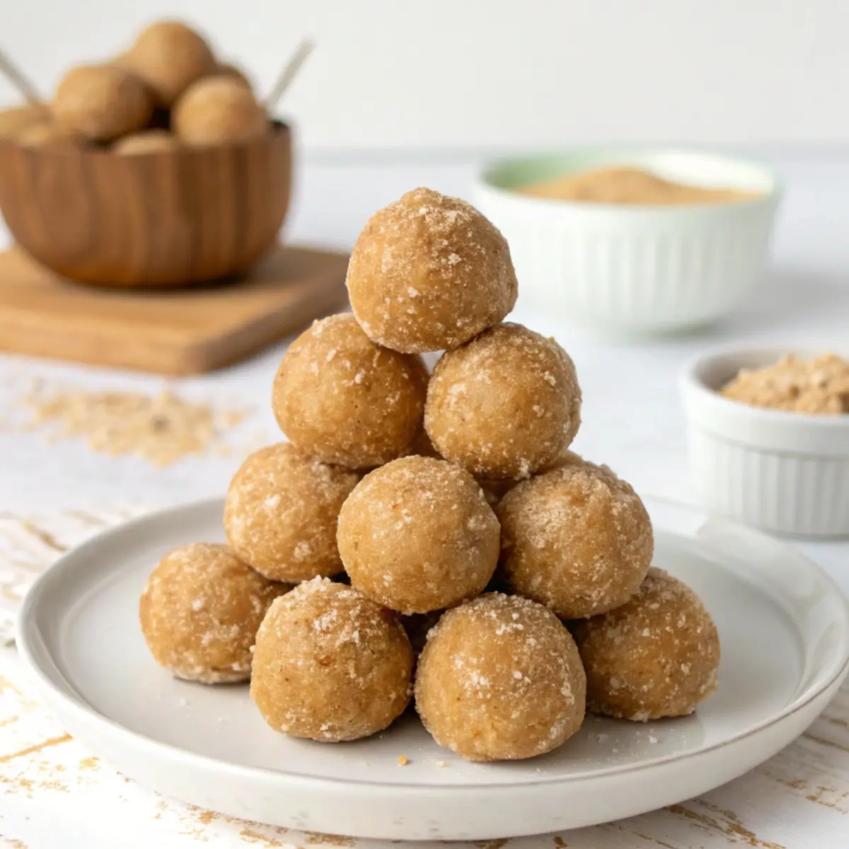 Peanut Butter Balls with Graham Crackers