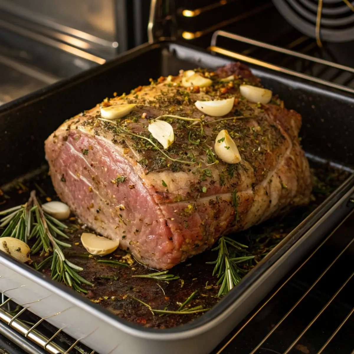 Garlic Herb Oven Prime Rib Roast (Crispy Outside, Tender Inside)