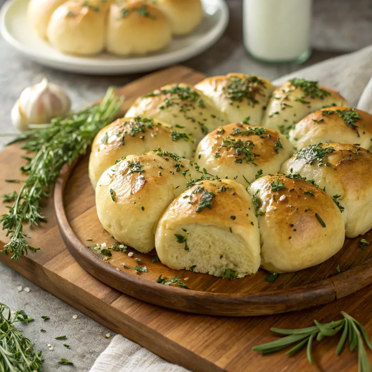 Homemade Pull-Apart Garlic Butter Dinner Rolls