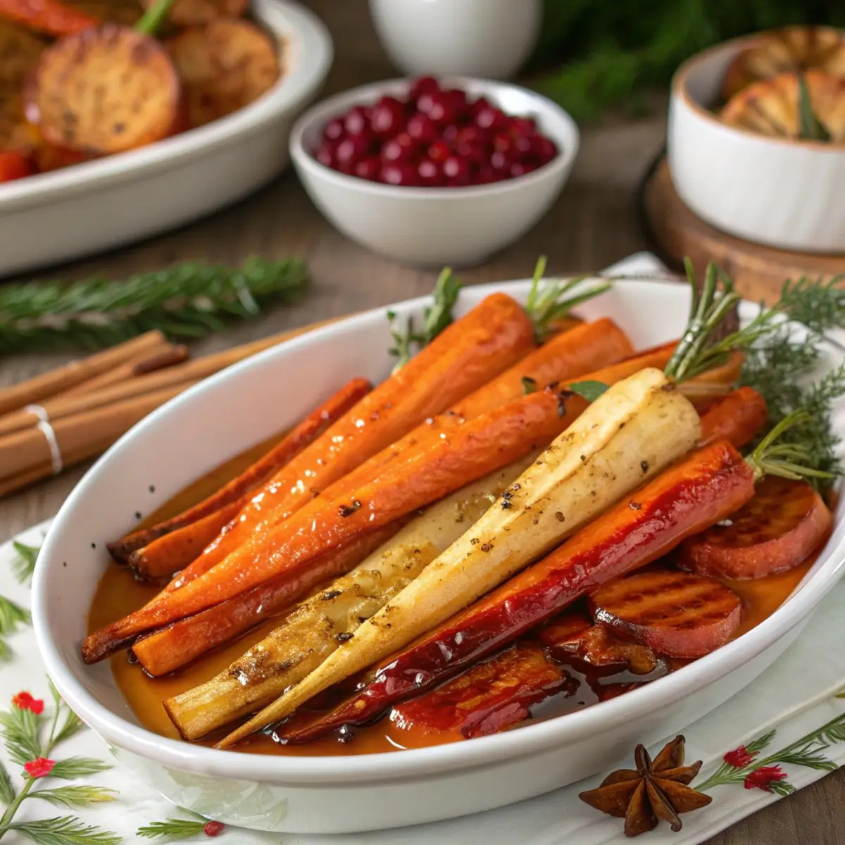 Maple Glazed Roasted Carrots and Parsnips
