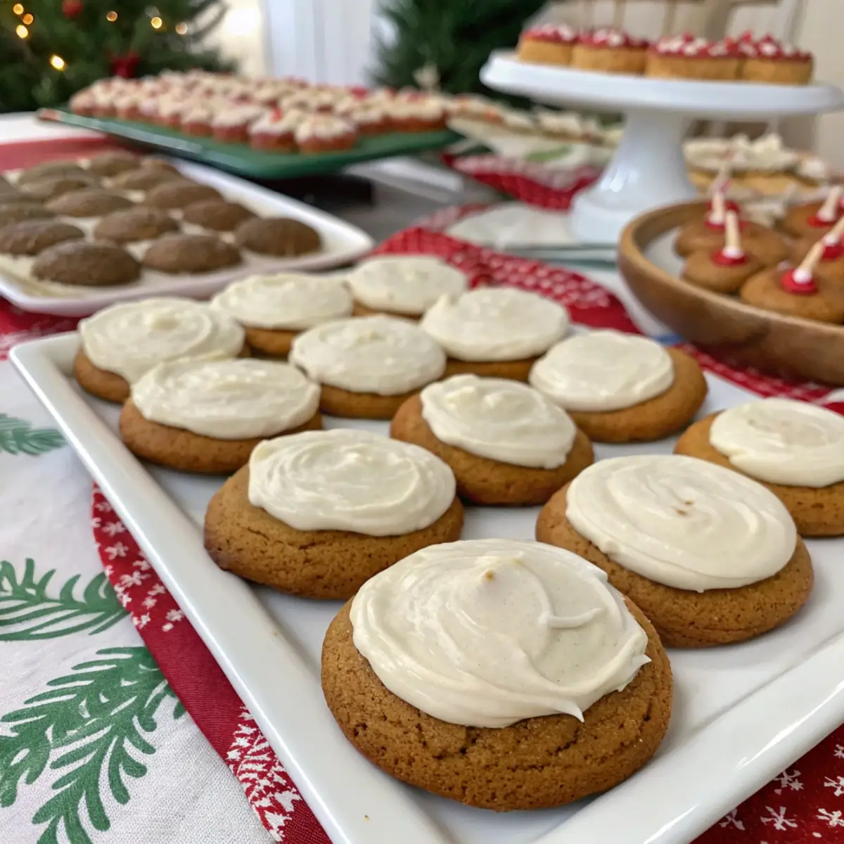 Soft Frosted Gingerbread Cookies (No Molasses)