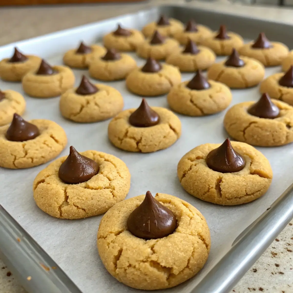 Peanut Butter Blossom Cookies Easy Recipe