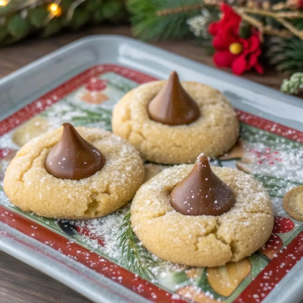 3-Ingredient Peanut Butter Blossom Cookies