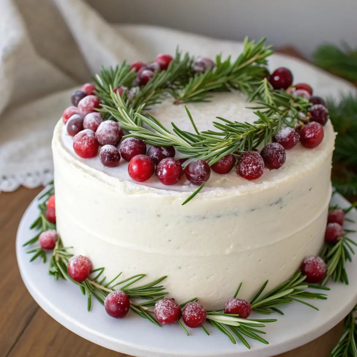 Sugared Cranberries for Cakes