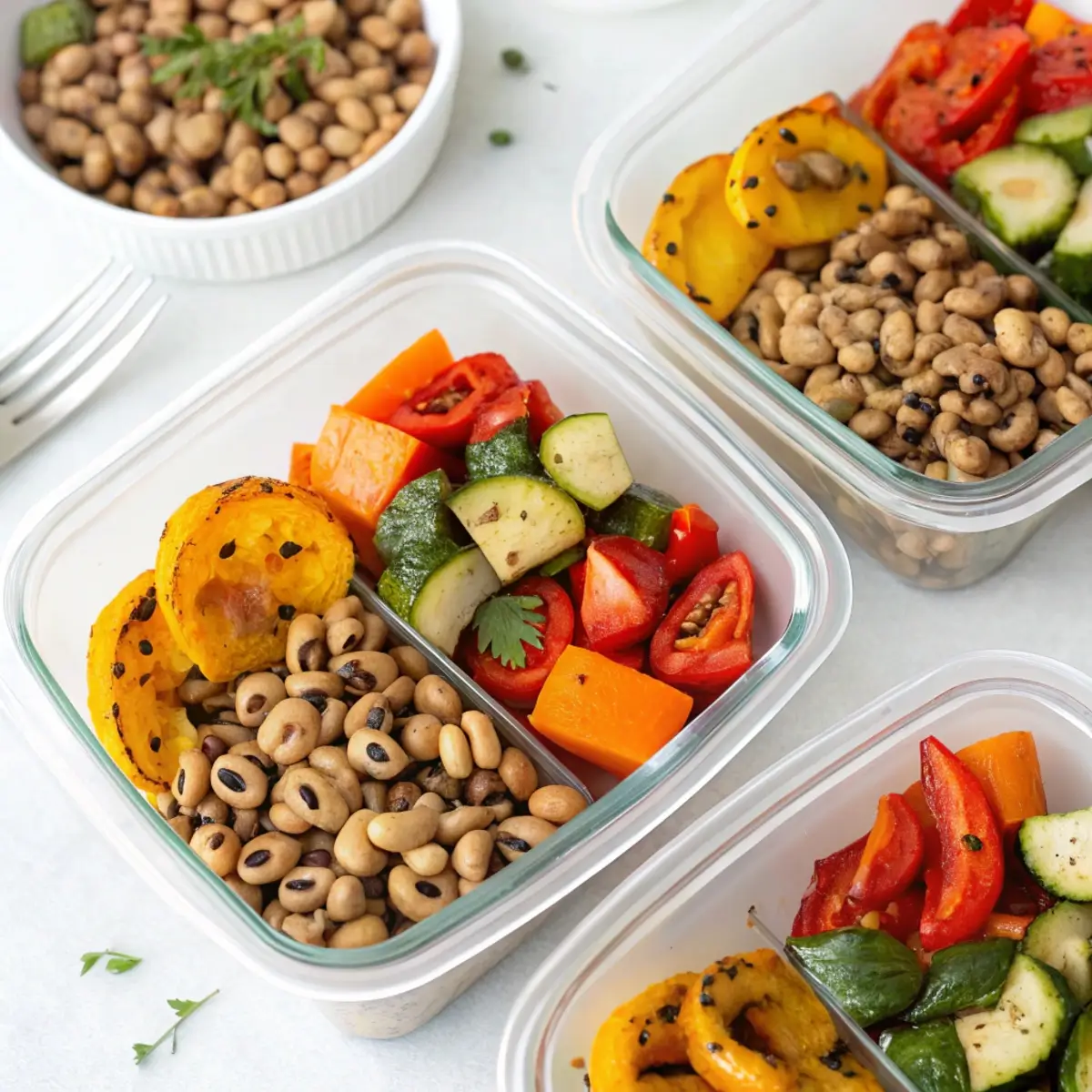 Black Eyed Peas Meal Prep Bowls