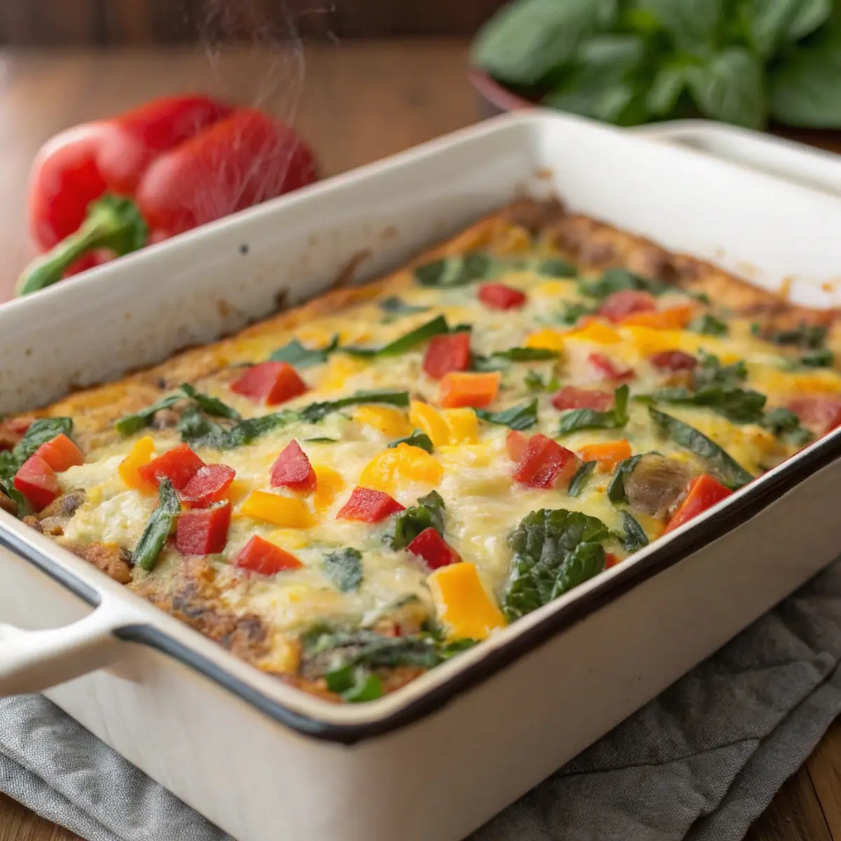 Sausage-Free Breakfast Casserole (Family-Friendly)