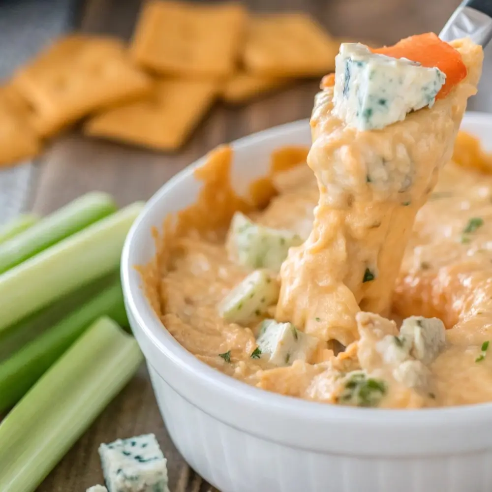 Buffalo Chicken Dip That Keeps Everyone Snacking