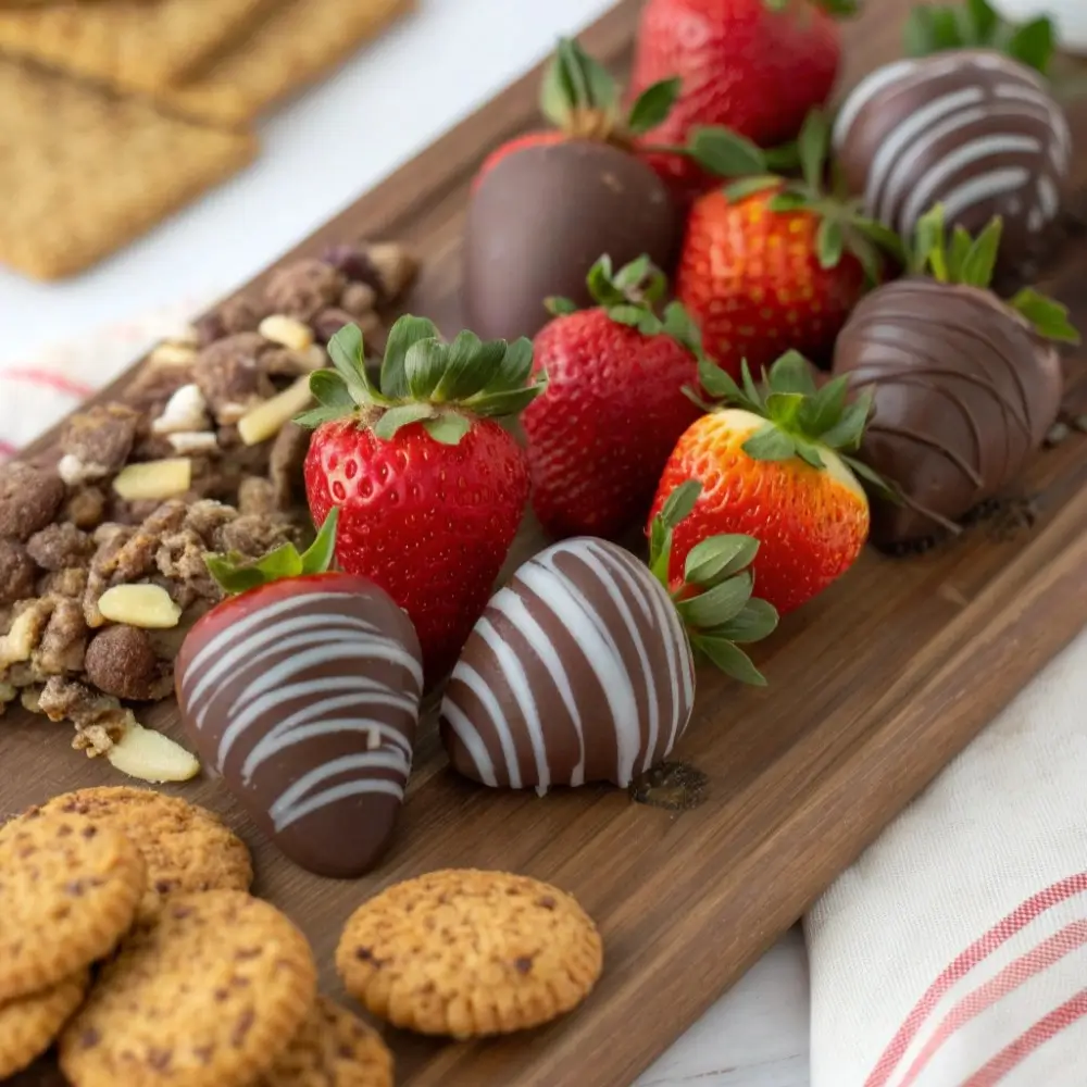 Chocolate Covered Strawberries for Sweet Snack Boards