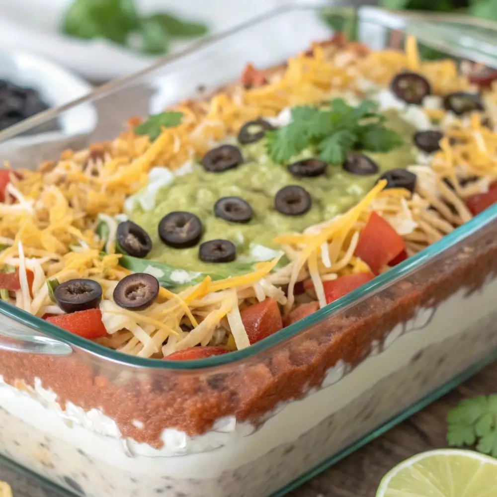 Easy 7 Layer Dip for Crowd Snacks