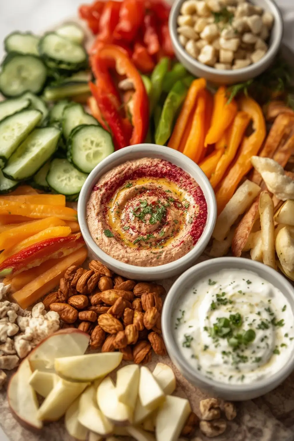 Healthy Snack Board Ideas with Easy Homemade Dips