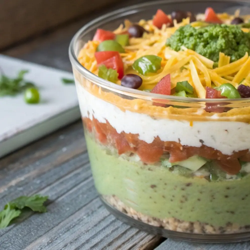 7 Layer Dip Served Straight from the Fridge