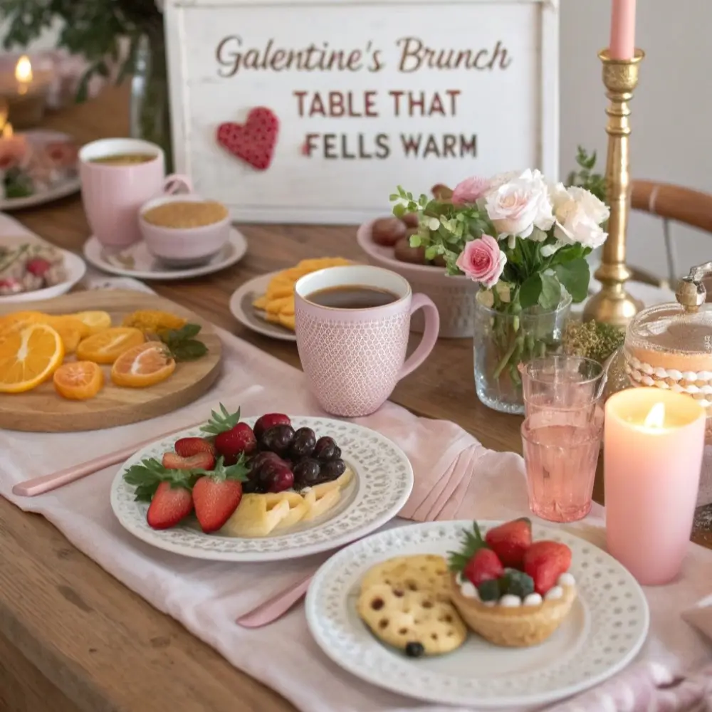 Galentine’s Brunch Table That Feels Warm