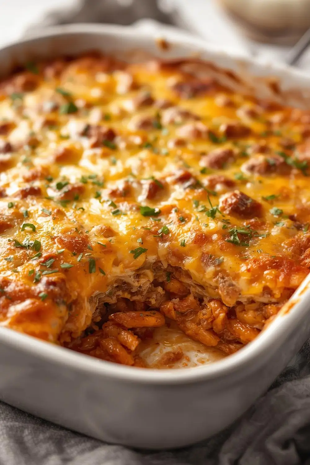 Cheesy Baked Beef and Rice Casserole