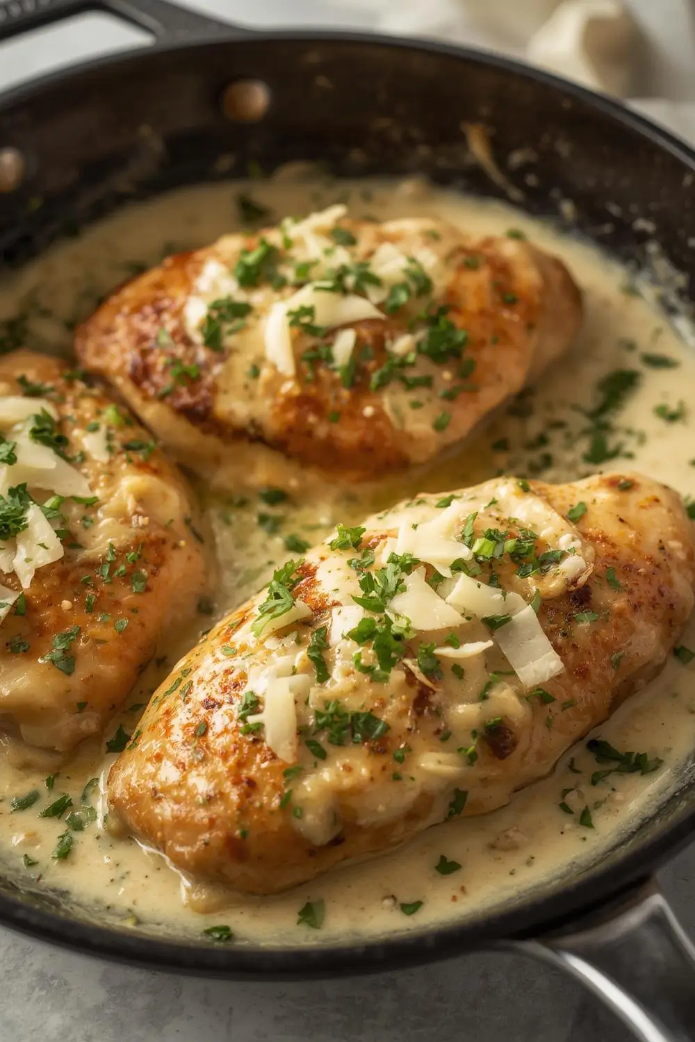 Creamy Garlic Parmesan Chicken Skillet Dinner in 30 Minutes