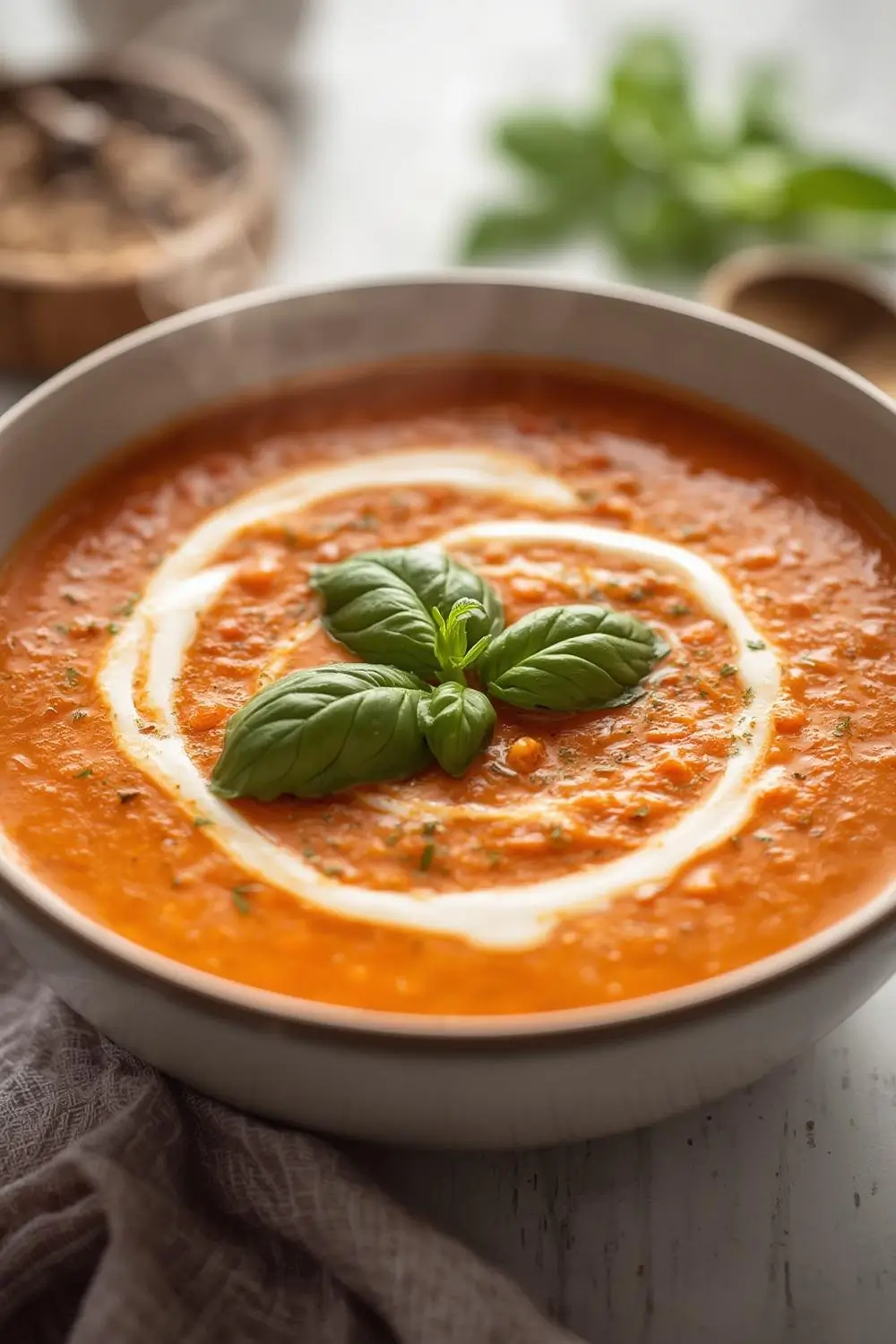 Creamy Tomato Basil Soup – Set It & Forget It Slow Cooker Recipe!