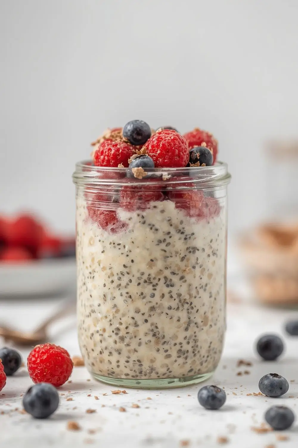 Creamy Vanilla Overnight Oats with Chia | Healthy No Cook Meal Prep Breakfast