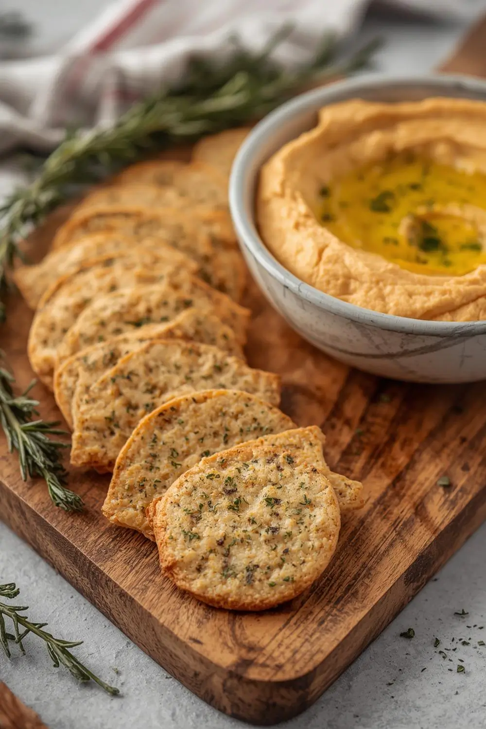 Crispy Sourdough Discard Crackers with Fresh Herbs | Healthy Snack Recipe