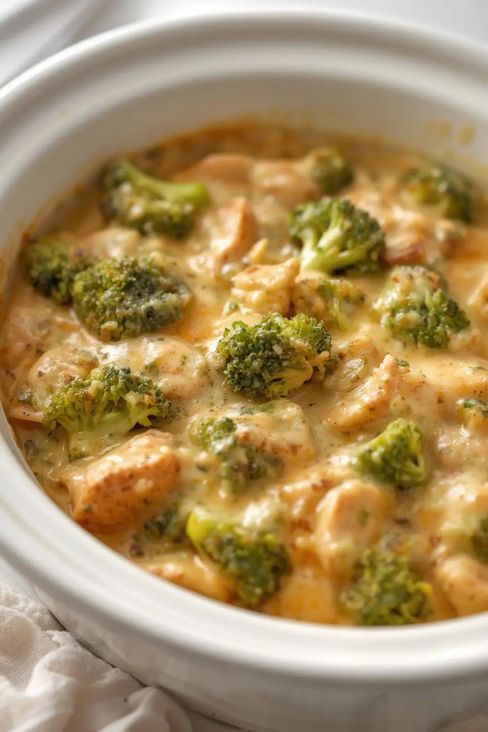 Crockpot Cheesy Chicken & Broccoli Casserole | Easy One-Pot Meal
