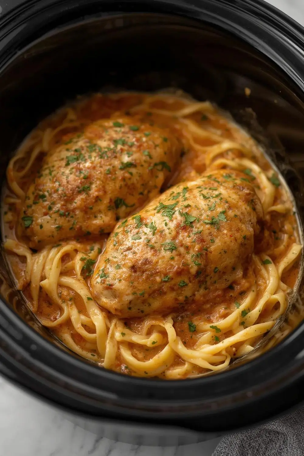 Crockpot Creamy Garlic Parmesan Chicken – Tender & Easy Dinner!