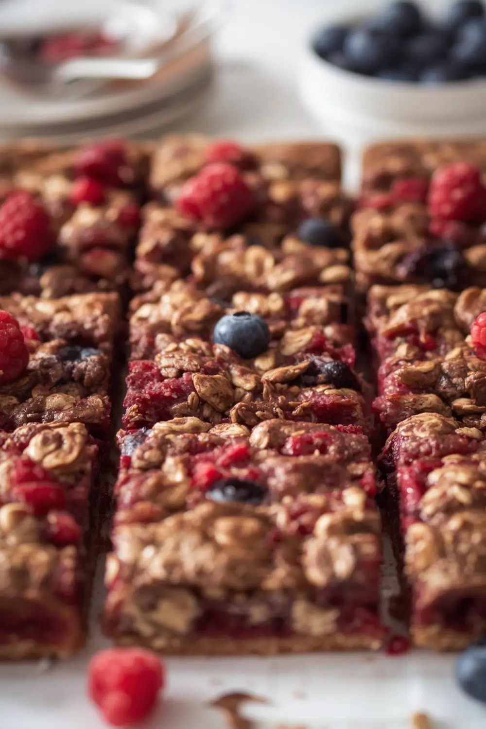 Easy Berry Baked Oatmeal Breakfast Bars