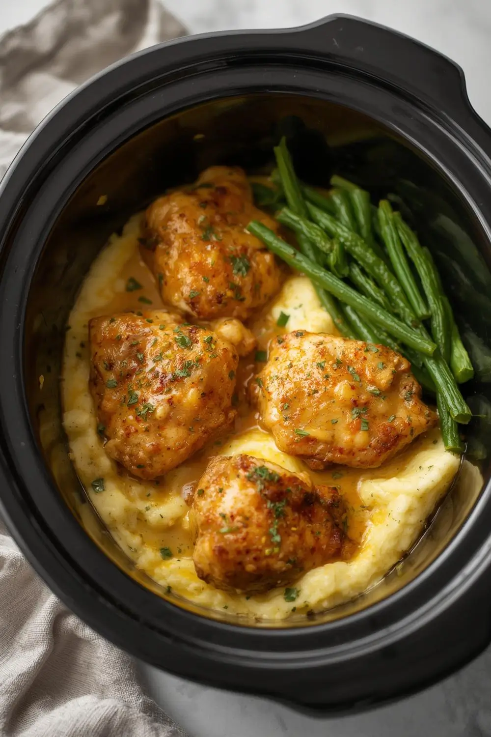 Easy Crockpot Creamy Honey Mustard Chicken | Tender & Delicious