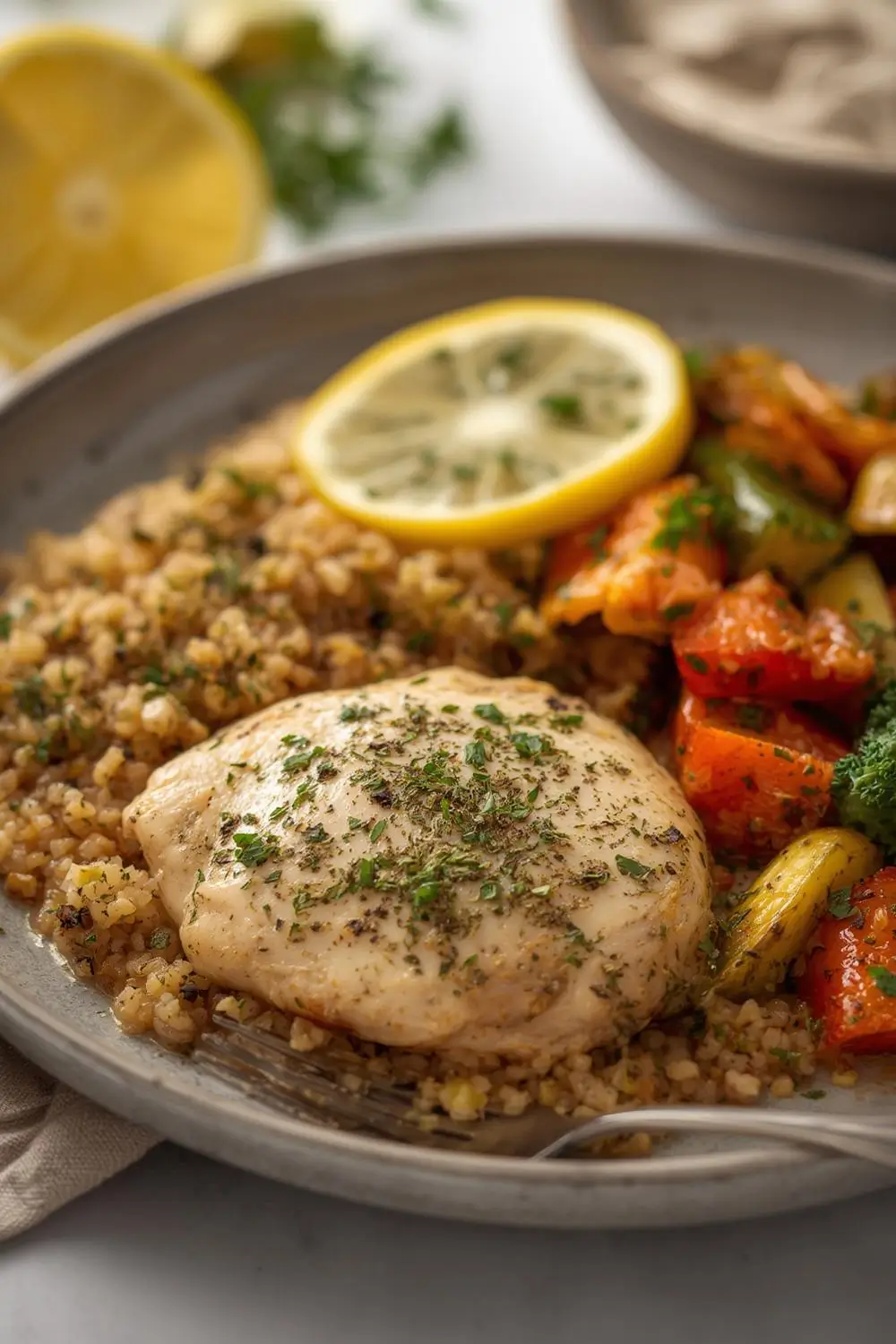 Easy Lemon Herb Chicken Dinner in 30 Minutes!