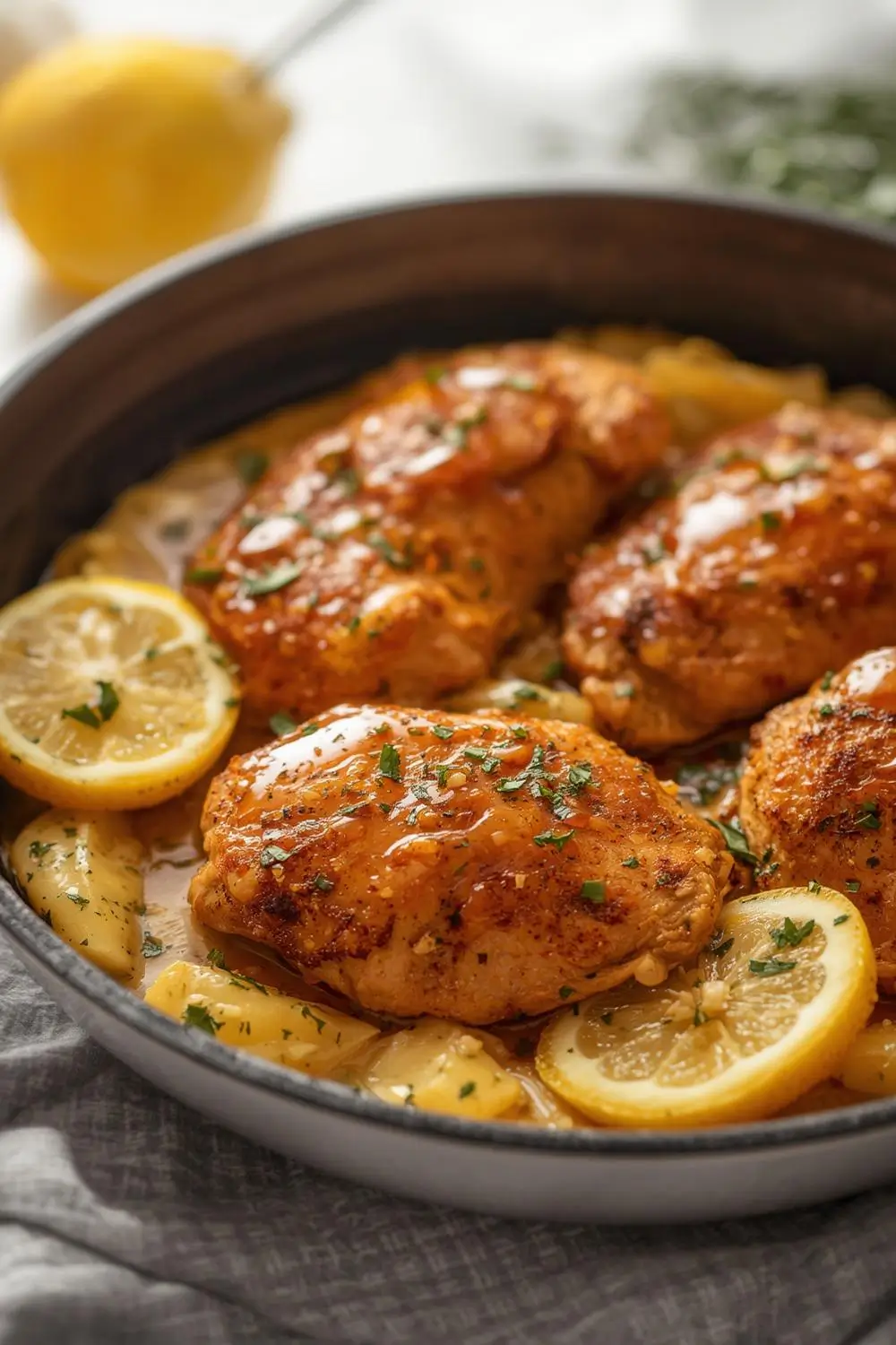 One Pan Honey Lemon Chicken Dinner