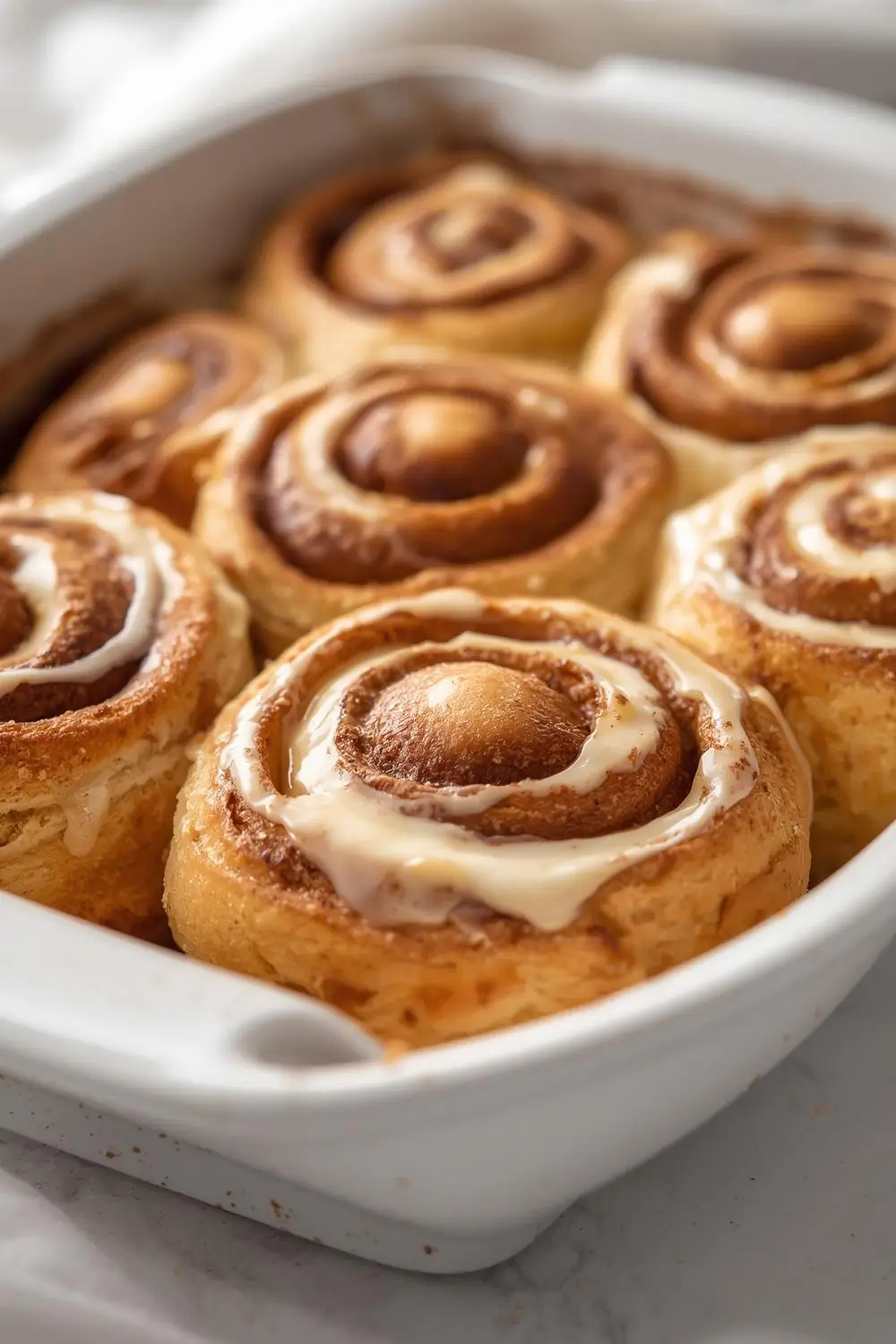 Quick Cinnamon Rolls with Cream Cheese Swirl Filling
