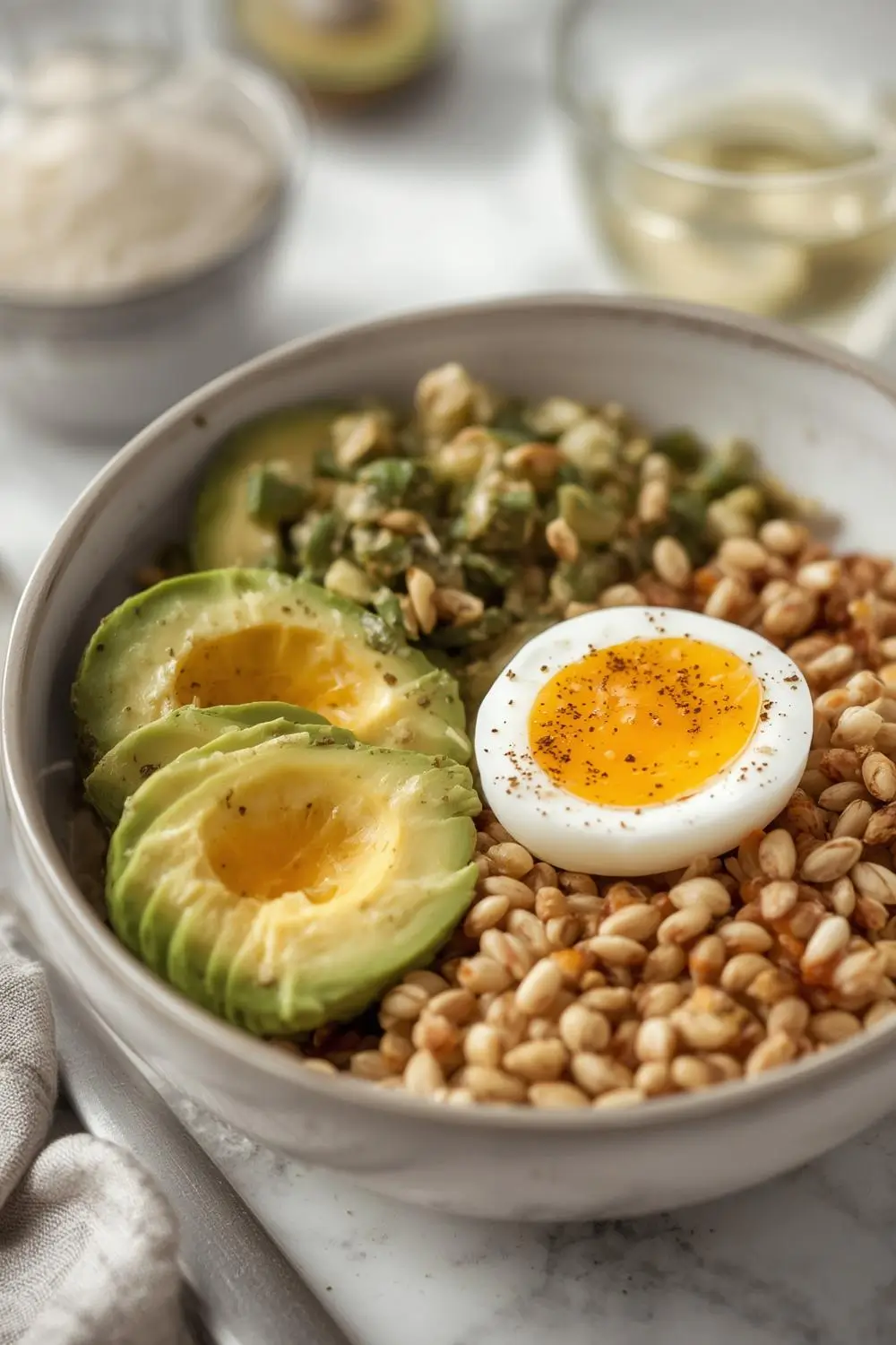 Quick Healthy Avocado Egg Breakfast Bowl