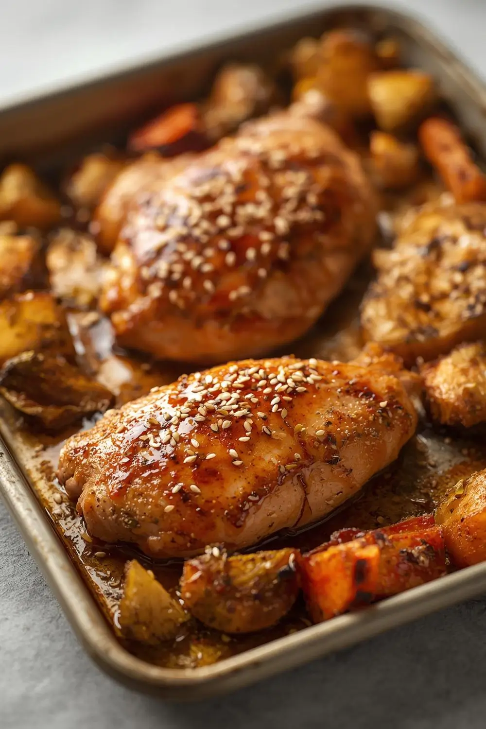 Sheet Pan Honey Garlic Chicken – Easy Sweet & Savory Dinner