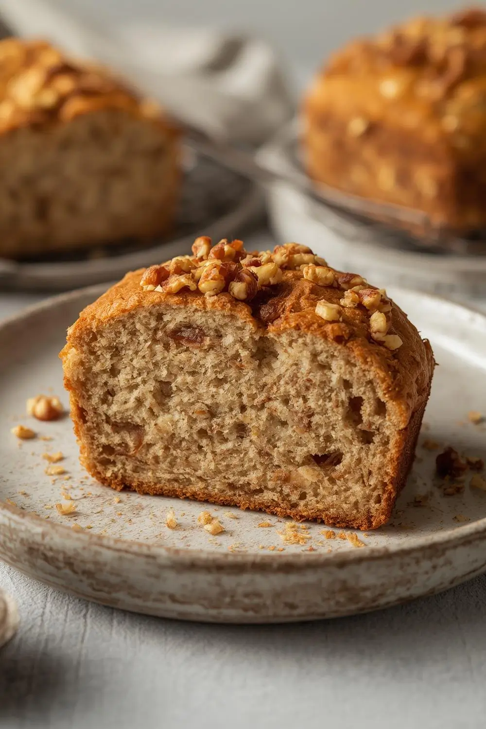 Banana Walnut Sourdough Bread with Discard