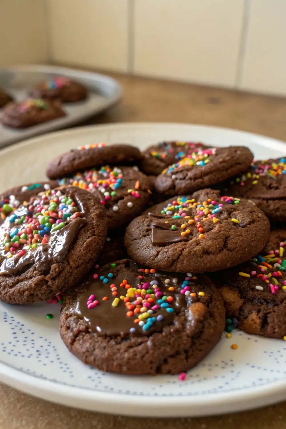 Brownie Mix Cookies with Sprinkles Fun Dessert