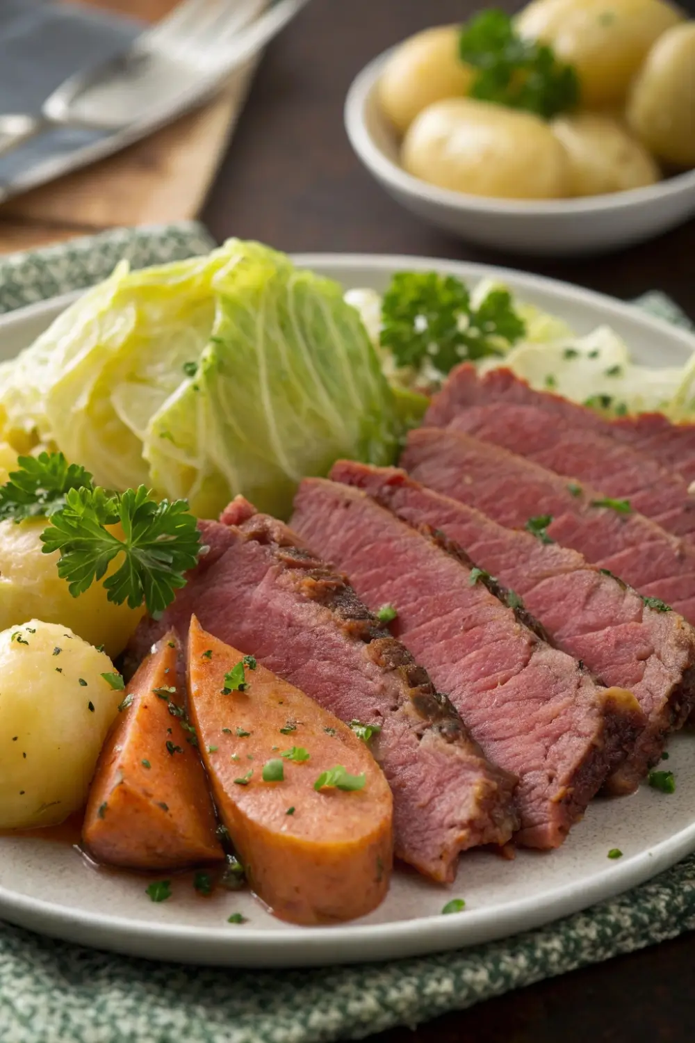 Classic Corned Beef and Cabbage with Potatoes
