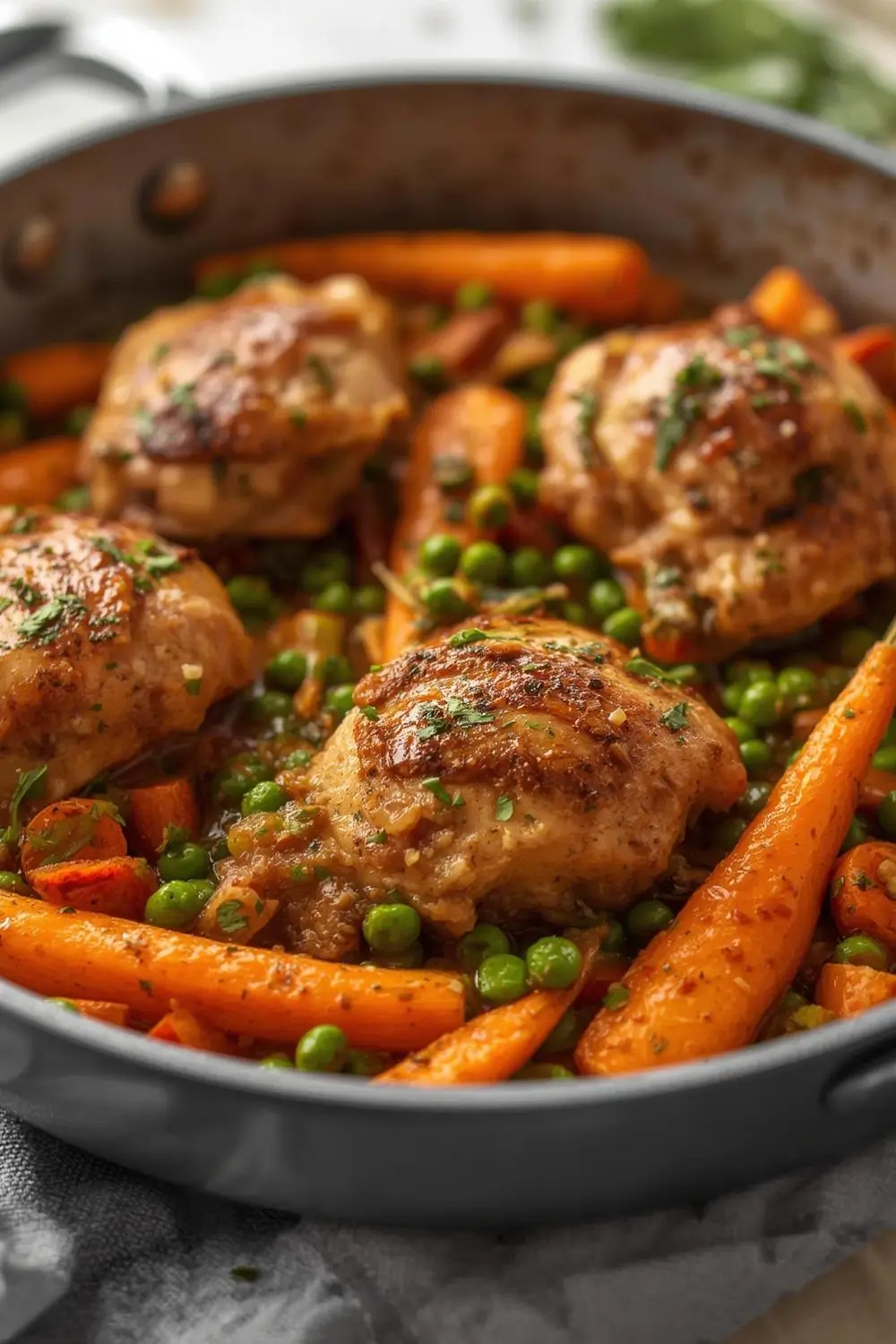 Easy One-Pan Chicken Dinner with Carrots & Peas | Quick Family Meal
