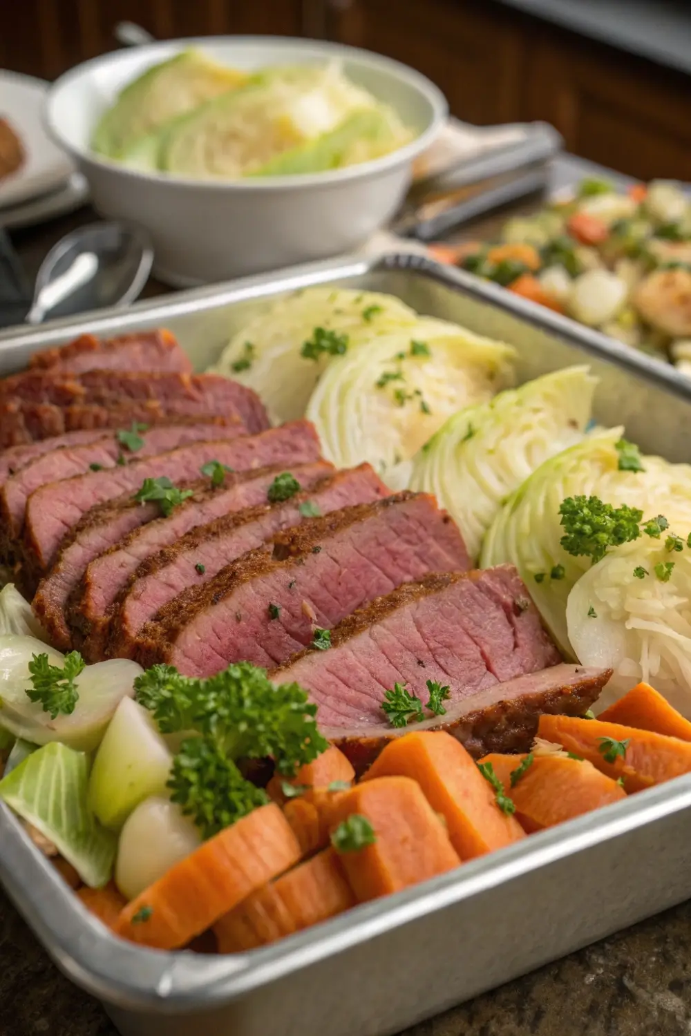 Corned Beef and Cabbage Family Style Dinner