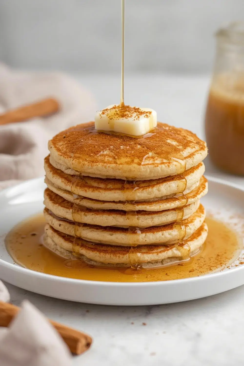 Fluffy Sourdough Discard Cinnamon Pancakes Recipe
